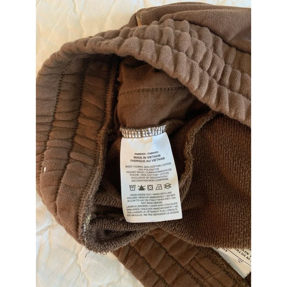 Nike Air High-Rise Fleece Shorts Women's XL Cacao Wow/Ale Brown Logo Pockets